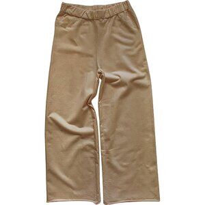 The Simple Folk Wide Leg Fleece Trouser, Size 14, Camel Color; New W/O Tags